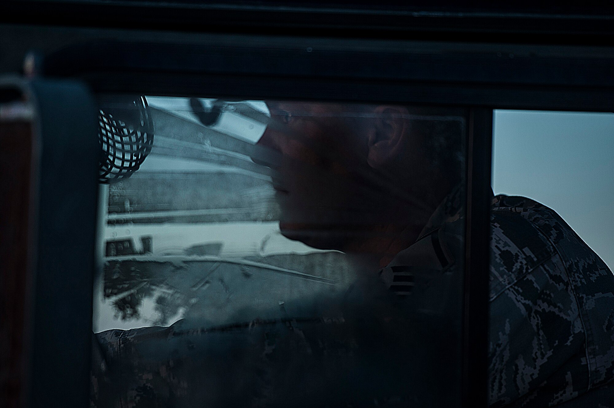 Master Sgt. James Langston, a 34th Combat Training Squadron flight chief of plans and scheduling, maneuvers a k-loader to load a fuel bladder onto a C-130J in support of a combined military training exercise Jan. 16, 2015, at Little Rock Air Force Base, Ark. Alongside the 34th CTS, other participating components included: Dyess AFB, Texas, Travis AFB, Cal. and Joint Base McGuire-Dix-Lakehurst AFB, NJ. and an army division from Ft. Drum, NY. (U.S. Air Force photo/Senior Airman Cliffton Dolezal)