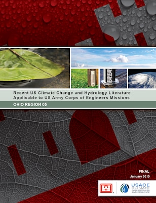Cover for the report "Recent US Climate Change and Hydrology Literature Applicable to US Army Corps of Engineers Missions - Ohio Region."