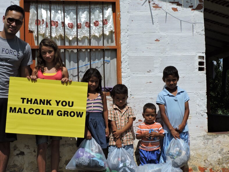 Airman 1st Class Alejandro Munera, a Diagnostic Imaging Technician stationed at the 779th Medical Group on Joint Base Andrews, delivered 310 lbs. of clothing, shoes, and toys collected from the drive he organized when he returned to his home in Columbia during the holidays. “You can't imagine the gratitude; love and respect the people of Valparaiso, Columbia now have for The United States Air Force and the medics of MGMCSC," Munera said. (Courtesy photo)