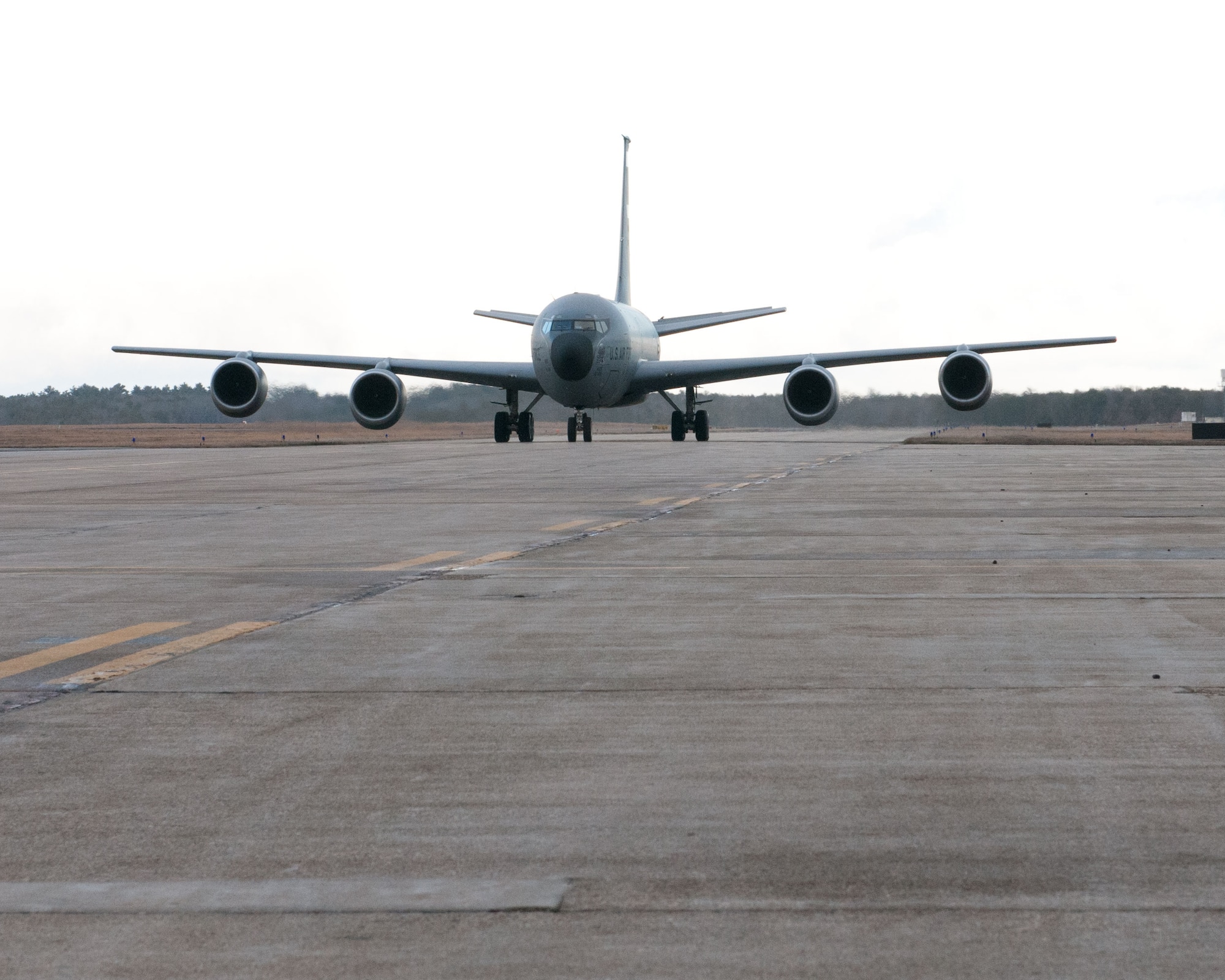 Members of the 102nd Civil Engineering Squadron depart from Otis Air National Guard Base, Mass. for exercise Silver Flag in Florida on January 22, 2015. The exercise prepares the squadron for many tasks that they will face in a deployed location with a week long, 24/7 enviornment, that tests each airmen's skillset and allows them to get hands-on experience.(National Guard photo by SrA. Tom Swanson/Released)