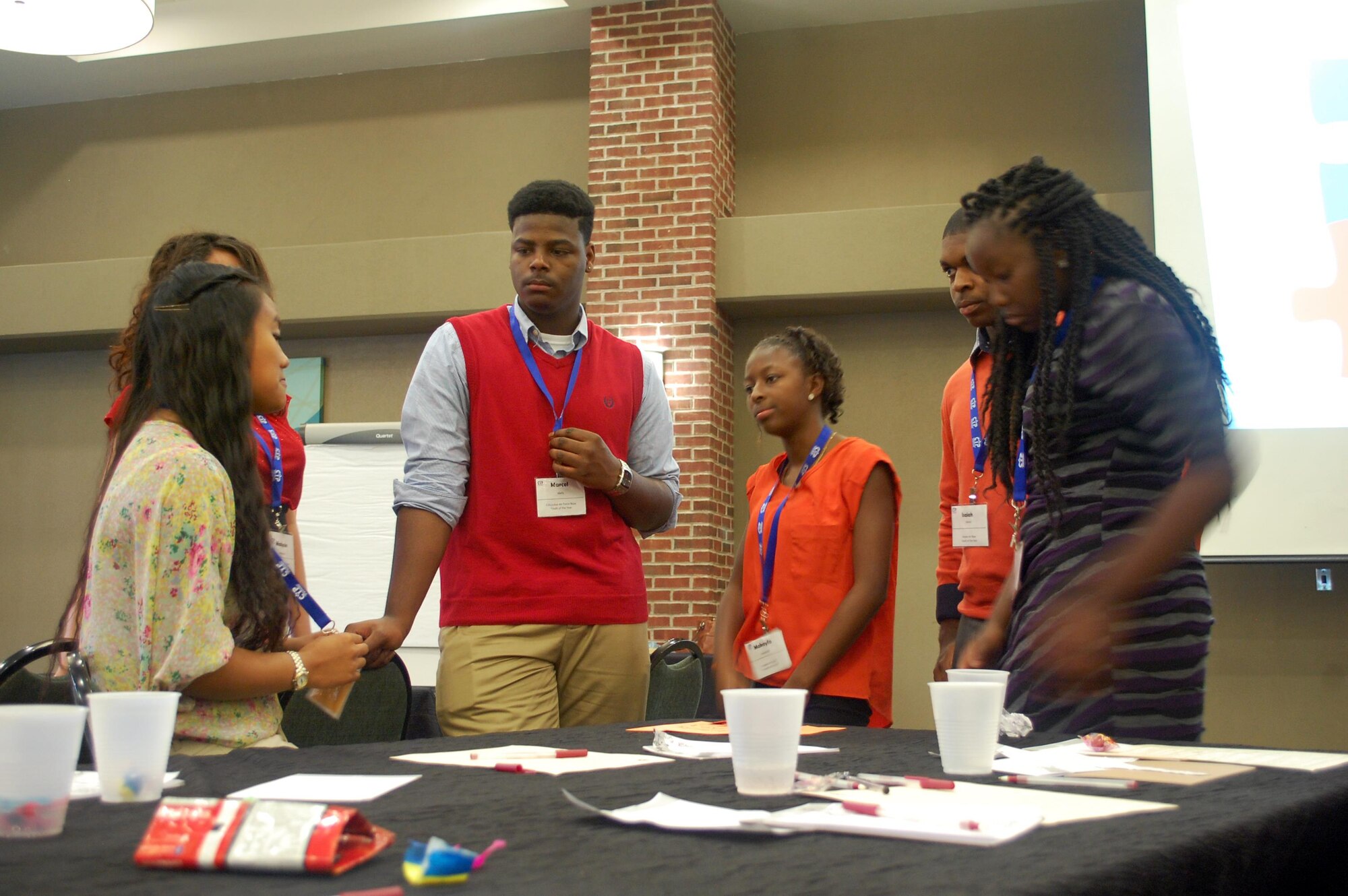Installation-level winners from 51 Air Force bases around the world gathered in San Antonio June 22-26, 2015, for the YoY Youth Leadership Camp, run through a partnership between Air Force Youth Programs and the Boys & Girls Club of America. The week-long event included leadership development and team-building exercises and offered participants the chance to connect with like-minded peers. (U.S. Air Force photo/Master Sgt. Christian Michael/RELEASED)