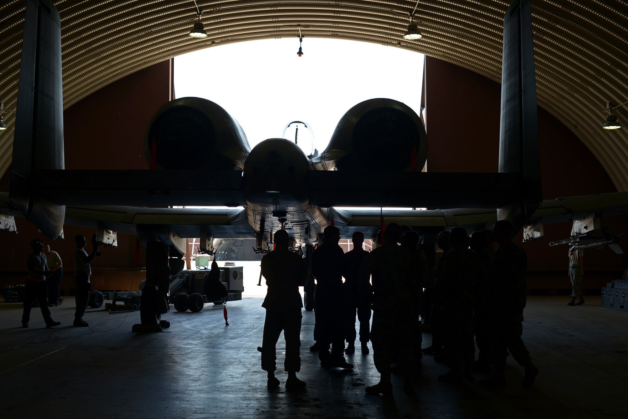 U.S. Army Soldiers learn about the A-10 July 1, 2015, at Osan Air Base, Republic of Korea. The Soldiers are Kiowa helicopter's and were learning about the A-10 as part of an enhanced integration and capabilities visit.  (U.S. Air Force photo by Tech. Sgt. Jake Barreiro)