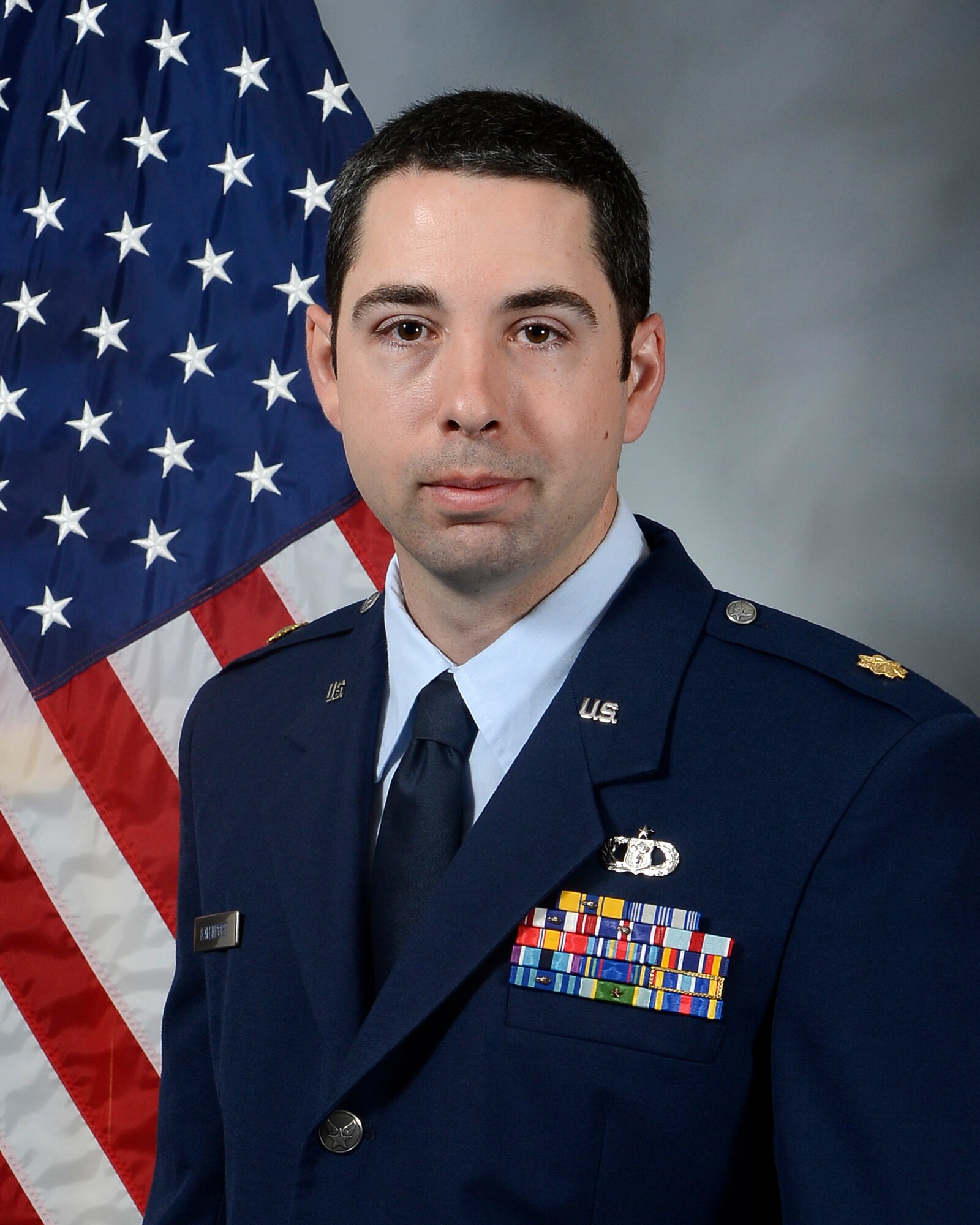 Air Force Maj. Robert Davenport, 509th Operations Support Squadron flight commander at Whiteman Air Force Base, Mo., was recognized as the 2014 Air Force Weather Field Grade Officer of the Year. In this category, Davenport distinguished himself in his career field with numerous accomplishments he credits to team effort. (U.S. Air Force photo/Released)

