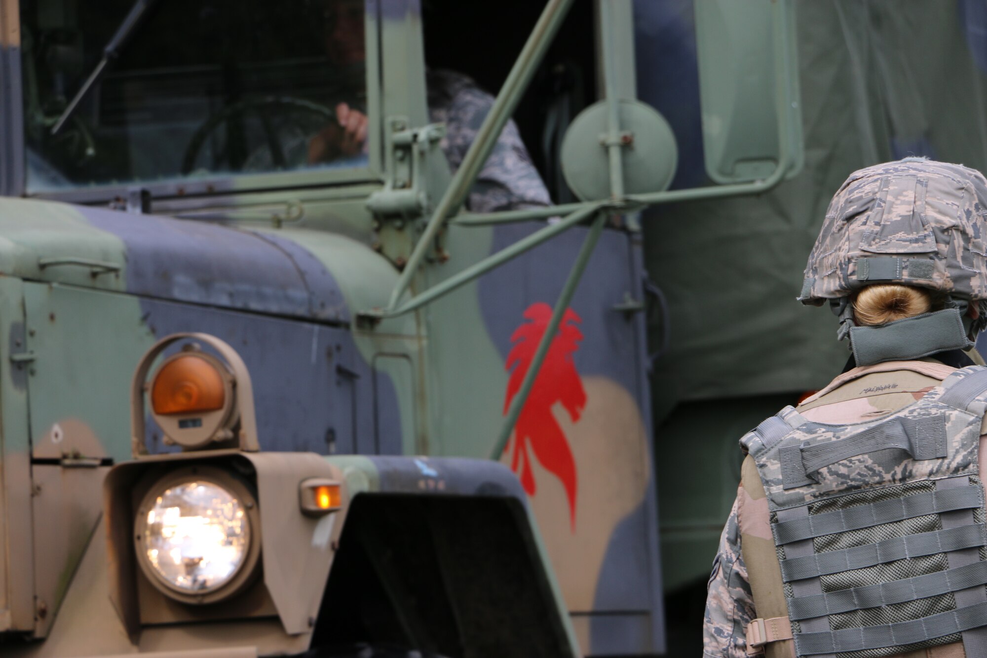 Members of the 200th RED HORSE, Detachment 1, Mansfield, OH, perform various training exercises during a Field Training Exercise (FTX) on May 16, 2014. The exercise is focused on simulation of deployed environments and defense from hostile enemy actions. (U.S. Air National Guard Photo by Tech. Sgt. Joe Harwood\Released)