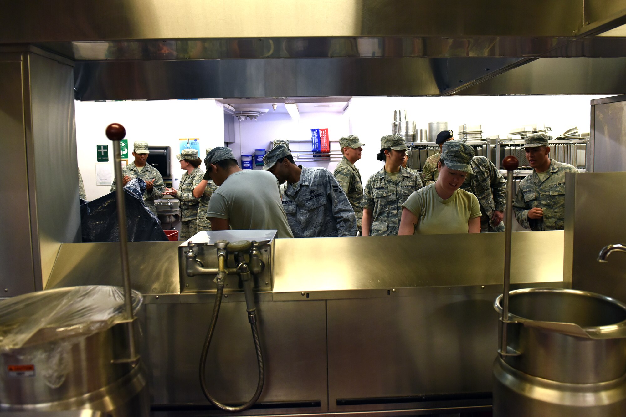 Teams gathered to showcase their culinary expertise and compete for the trophy in the Warrior Chef Challenge June 30, 2015, at Malmstrom Air Force Base, Mont. Three distinguished judges taste-tested and determined the best dish based on presentation, taste, and use of the secret ingredient, kiwi. (U.S. Air Force photo/Chris Willis)