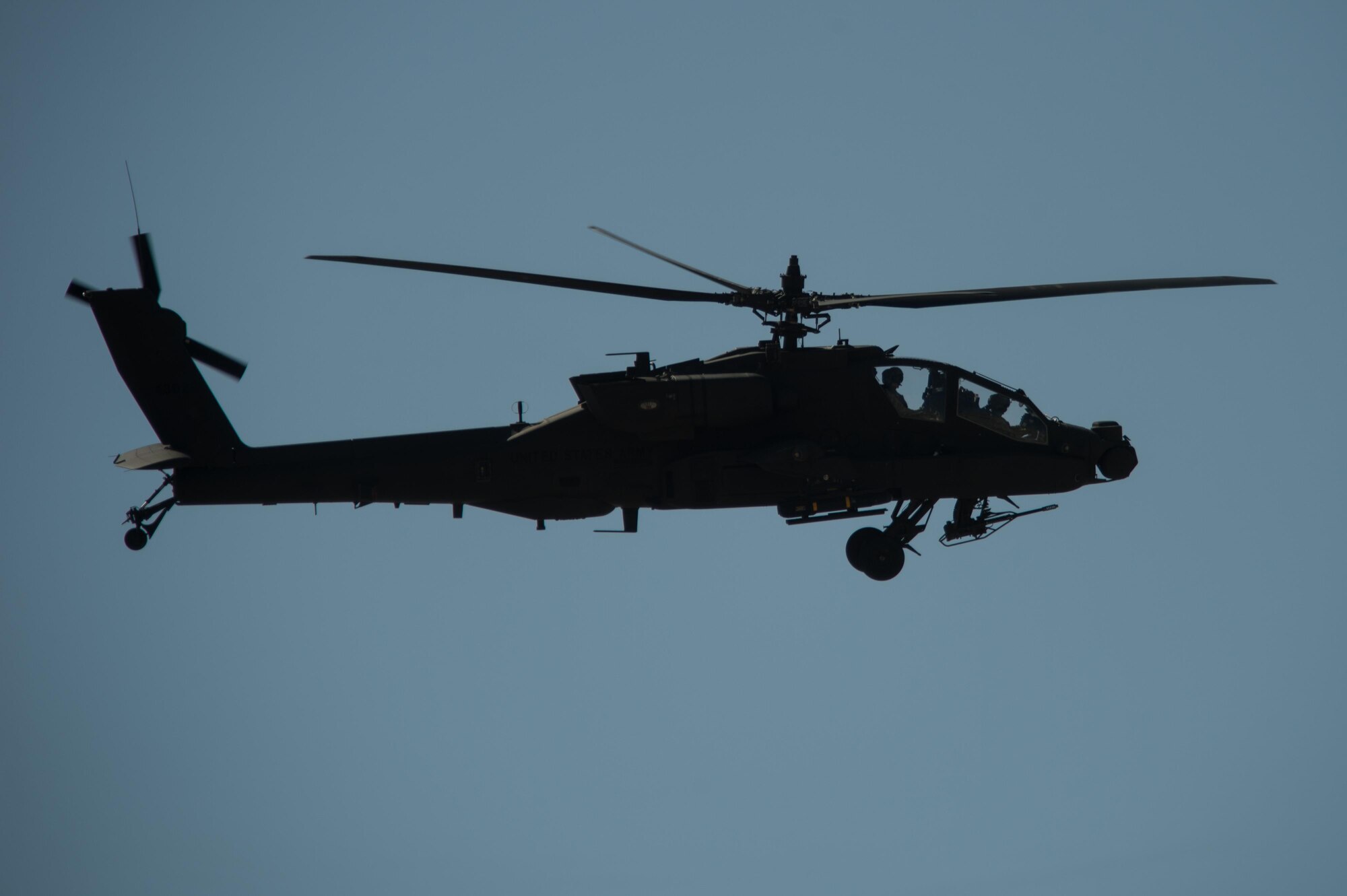 A U.S. Army AH-64 Apache helicopter flies near Bagram Airfield, Afghanistan, July 4, 2015. (U.S. Air Force photo by Tech. Sgt. Joseph Swafford/Released)