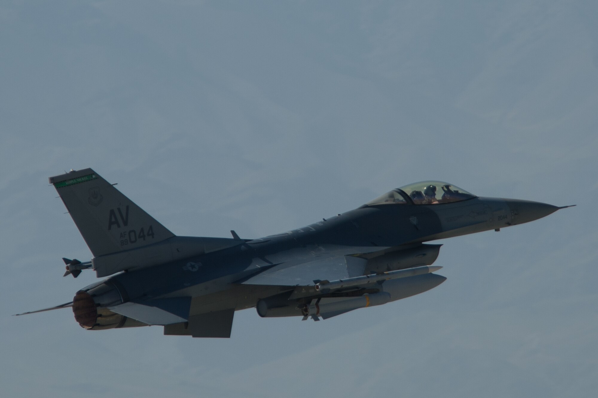 A U.S. Air Force F-16 Fighting Falcon “Triple Nickel” aircraft assigned to the 555th Expeditionary Fighter Squadron from Aviano Air Base, Italy, takes off from Bagram Airfield, Afghanistan, July 4, 2015. The F-16 is a multi-role fighter aircraft that is highly maneuverable and has proven itself in air-to-air and air-to-ground combat. Members of the Triple Nickel are deployed in support of Operation Freedom’s Sentinel and NATO’s Resolute Support mission. (U.S. Air Force photo by Tech. Sgt. Joseph Swafford/Released)