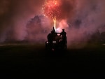 The Maryland National Guard Ceremonial Salute Battery teamed up with the Maryland Symphony Orchestra to participate in the annual ‘Salute to Independence’ concert and fireworks show at Antietam National Battlefield, July 4, 2015.