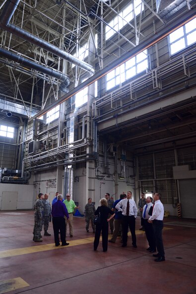 Site Activation Task Force members visit a fuels facility, June 22, 2015, at Yokota Air Base, Japan. The team visited Yokota to determine the best course of action to transition to the C-130J Super Hercules, the newest iteration of the C-130. (U.S. Air Force photo by Airman 1st Class Delano Scott/Released)