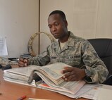 Staff Sgt. Dominic Kosgei, NCO in charge of traffic management for the 377th Logistics Readiness Squadron, was the Air Force recipient for the 2015 American Legion Spirit of Service Award.  (Photo by Todd Berenger)