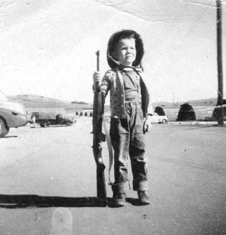 Five-year-old Michael Petersen visits his father, a U.S. Marine Corps Platoon leader, at work at Marine Corps Base Camp Pendleton, Ca. By 1969, Petersen was drafted in the Army and served in the Vietnam War as part of the 156th Aviation Company, where he oversaw the maintenance of 17 U-6 Beavers, which were fixed wing, radial engine propeller aircraft. After serving in the Army, Petersen later transitioned to the Air Force Reserve in 1977, where he went on to serve 29 additional years and retired as the command chief master sergeant for the 315th Airlift Wing at Joint Base Charleston, S.C. Today, Petersen serves as the director of Equal Opportunity at JB Charleston as a government employee. (Courtesy Photo)