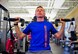 Technical Sgt. Blaine Truman, 43rd Aircraft Maintenance Squadron F-22 Raptor flight line expeditor, works out June 11 at the Tyndall Air Force Base, Fla. Fitness Center. Truman is a marathon runner and one of the top athletes at Tyndall. (U.S. Air Force photo by Airman 1st Class Dustin Mullen/Released)