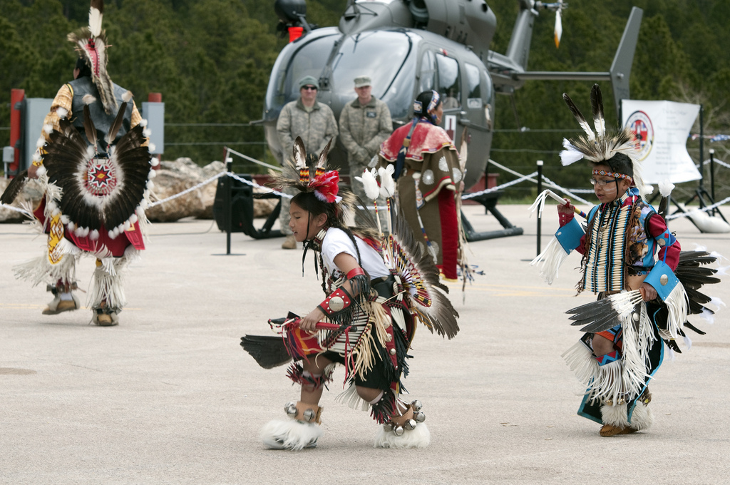 Lakota Nation's traditional dancers celebrate the South Dakota Army ...