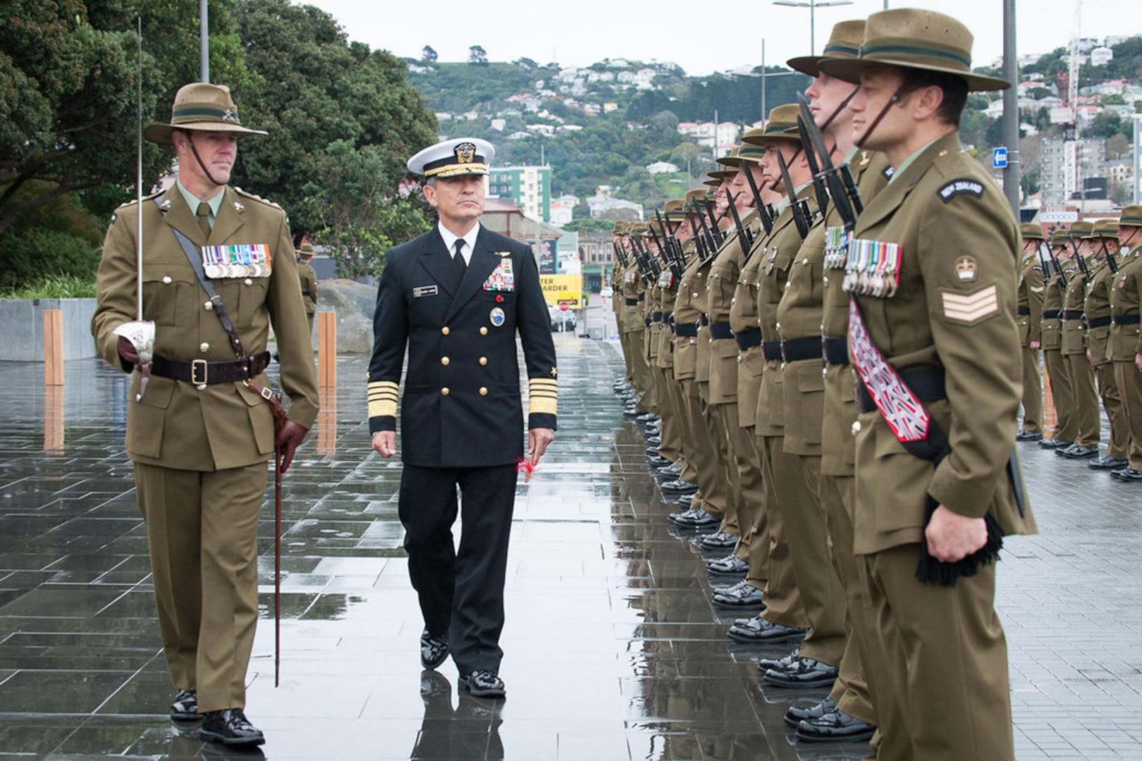 New Zealand (July 6, 2015) -  The Commander of United States Pacific Command, Admiral Harry B. Harris arrived in New Zealand for discussions with the Government and senior defense officials.  