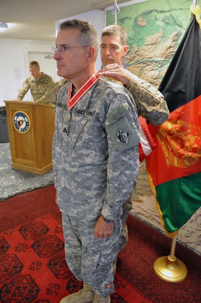 Charles “Lon” Webster, assistant district counsel, was presented with the Bronze Order of the de Fleury Medal on June 1.