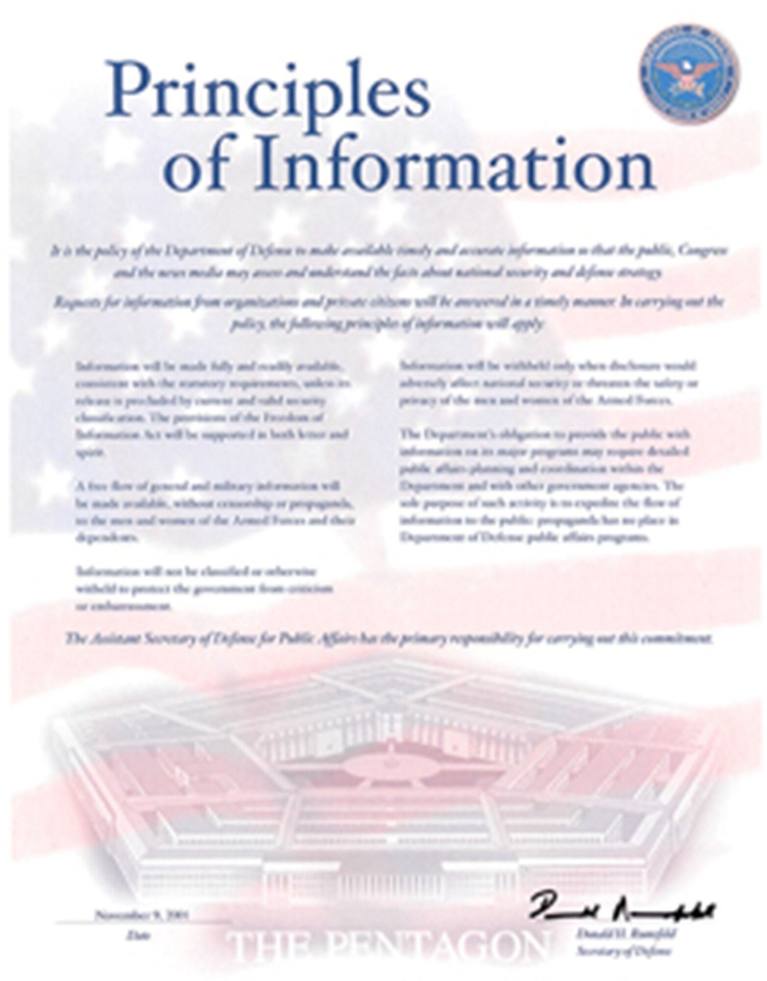 Personally Identifying Information (PII) in Public Affairs Products.