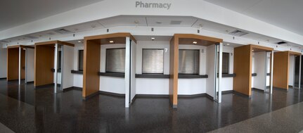 With the new Wilford Hall Ambulatory Surgical Center opening the summer of 2016, the three current pharmacies will be combined into one.  This will provide customers with 13 service windows to pick-up medical prescriptions. (U.S. Air Force photo illustration/Staff Sgt. Kevin Iinuma)