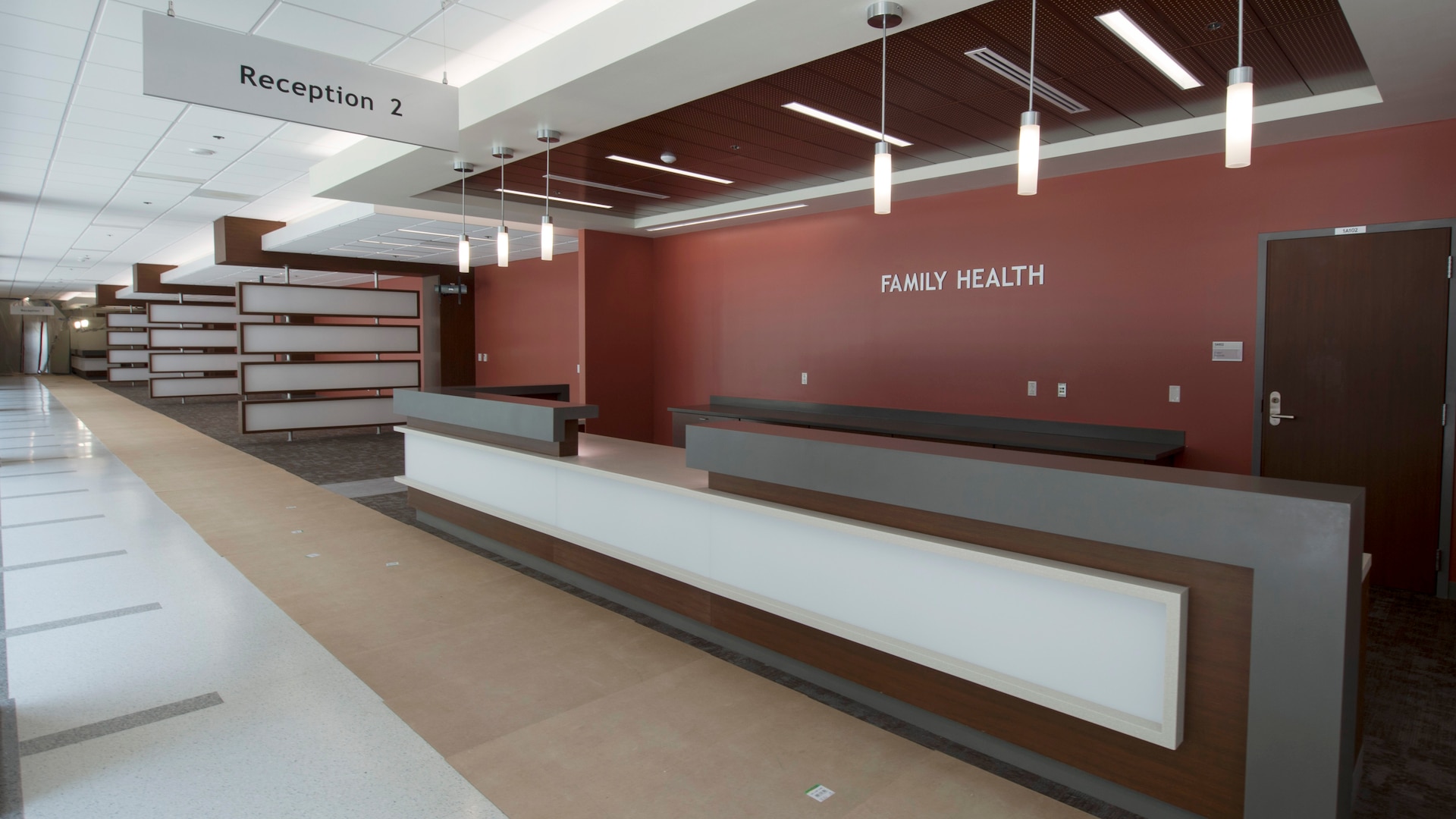 The new Wilford Hall Ambulatory Surgical Center will contain two reception areas with multiple waiting areas for family health patients. (U.S. Air Force photo/Staff Sgt. Kevin Iinuma)