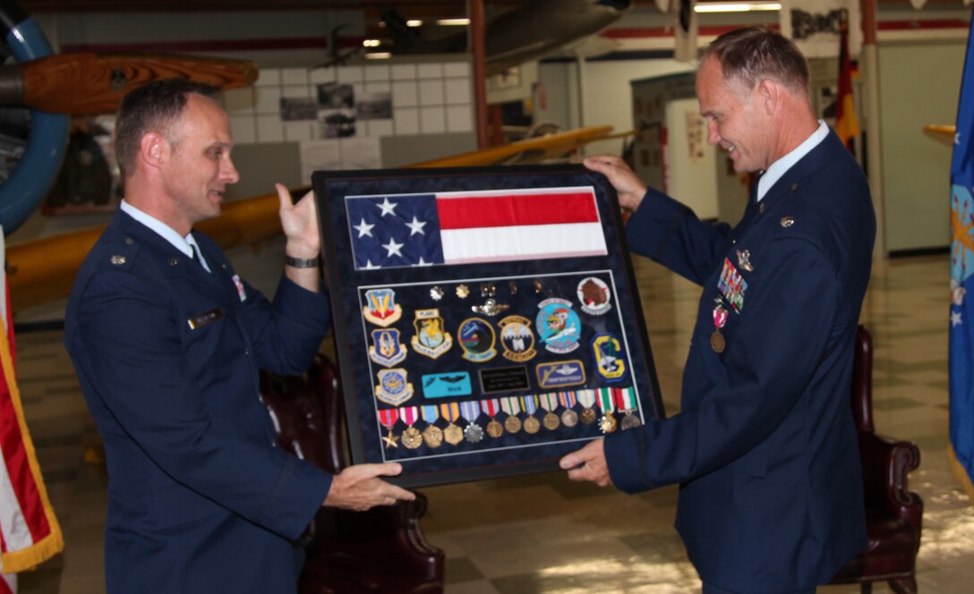 TRAVIS AIR FORCE BASE, Calif. -- Lt. Col. Brian Paddock's retirement ceremony June 20, 2015 at the Heritage Center, Travis Air Force Base, Calif. (U.S. Air Force photo/Lt. Col. Robert Couse-Baker/Released)
