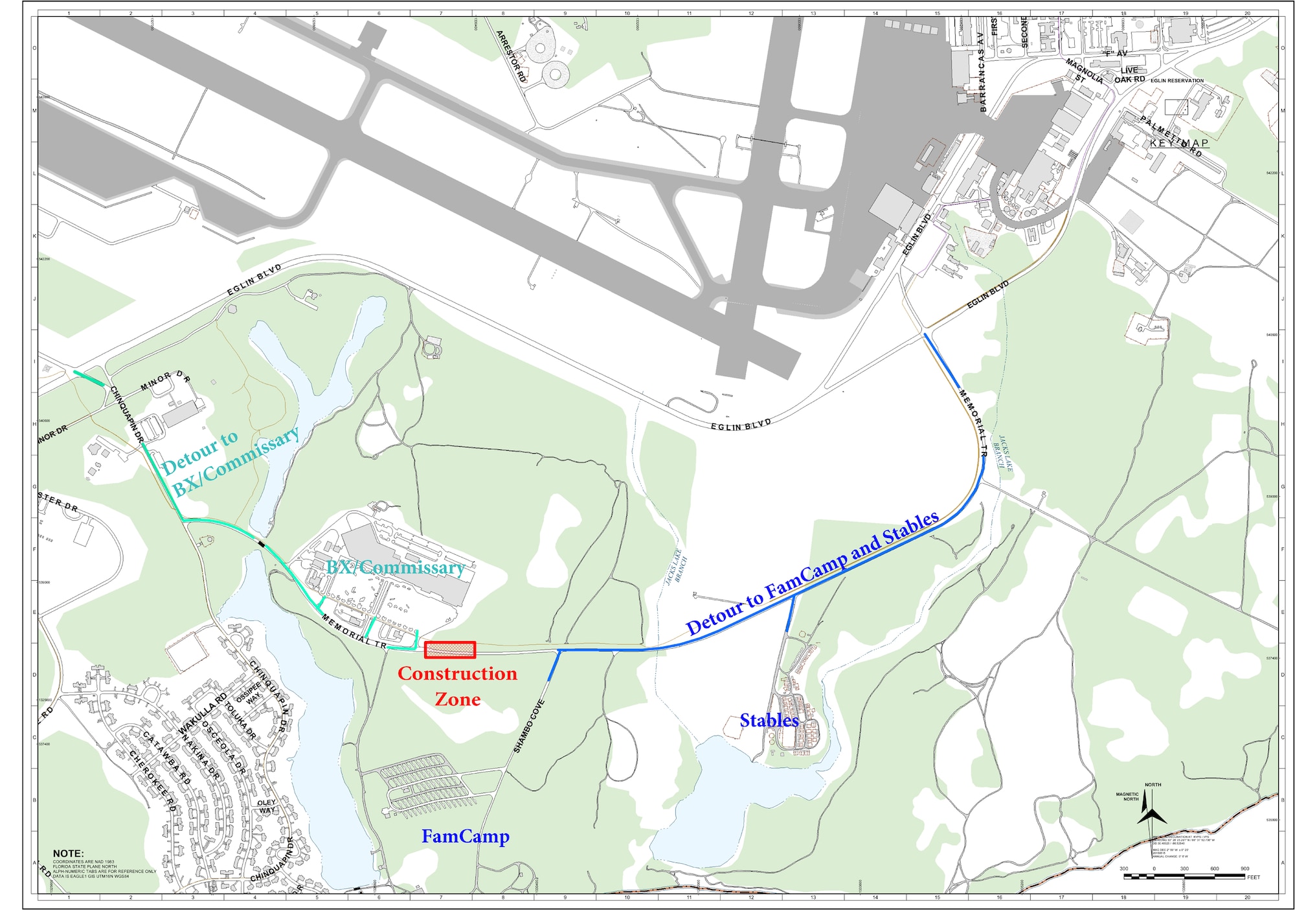 Memorial Trail construction area