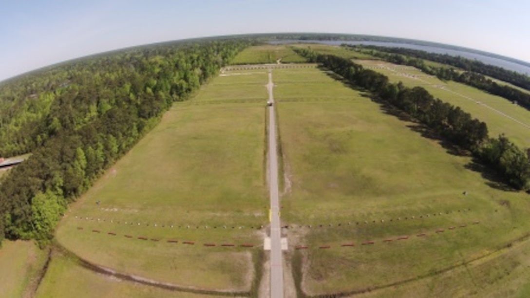 View of Weapons Training Battalion Alpha Range Stone Bay located at Stone Bay (Camp Lejeune), North Carolina.