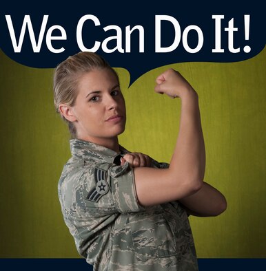 As early as the American Revolution, serving as nurses, cooks -- and water bearers, women have played a pivotal role in American military success. Today, however, women in the military have stepped out of the shadows and into nearly all of the Air Force’s more than 130 different career fields. Among these diverse career fields are dedicated female Airmen, like Senior Airman Ashley Boeckholt, 30th Medical Operations Squadron public health technician. (U.S. Air Force photo illustration by 30th Space Wing Public Affairs/Released)