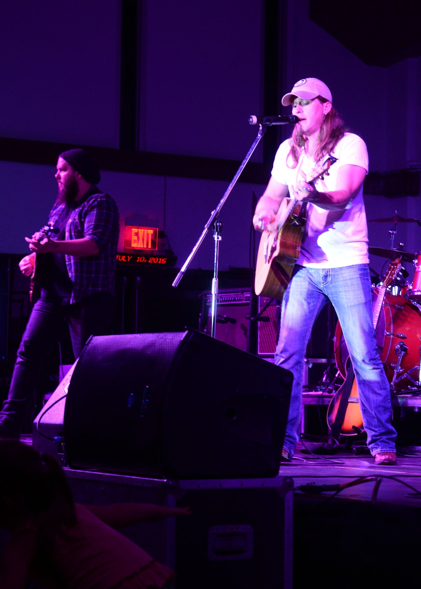 Jason Michael Carroll, country music artist, performs at the Sunrise Conference Center July 10, 2015, at Andersen Air Force Base, Guam. The free event provided service members and families an opportunity to break from their daily routine to enjoy music from popular recording artists. (U.S. Air Force photo by Airman 1st Class Joshua Smoot/Released)