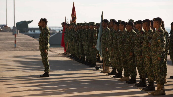 Members of the Timor-Leste Defence Force’s naval force and one platoon of their Marines participated in the opening ceremony of Exercise Koa Moana 15.2 in Dili, Timor-Leste, June 22. The U.S. Marines with Company A, 1st Battalion, 4th Marine Regiment, Marine Rotational Force – Darwin conducted a bilateral exercise with the Timor-Leste Defence Force, focusing on the fundamentals of squad and platoon-level tasks. The training evolution covered military operations in urban terrain from an individual level up to the squad level and included room clearing, urban patrolling and moving from building to building. 