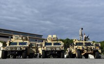 Airmen with the 1st Special Operations Civil Engineer Squadron prepare for tactical convoy operations training at Hurlburt Field, Fla., July 1, 2015. The 1st SOCES conducted convoy training as preparation to repair or construct equipment and facilities outside the wire during deployments. (U.S. Air Force photo by Airman Kai White/Released)