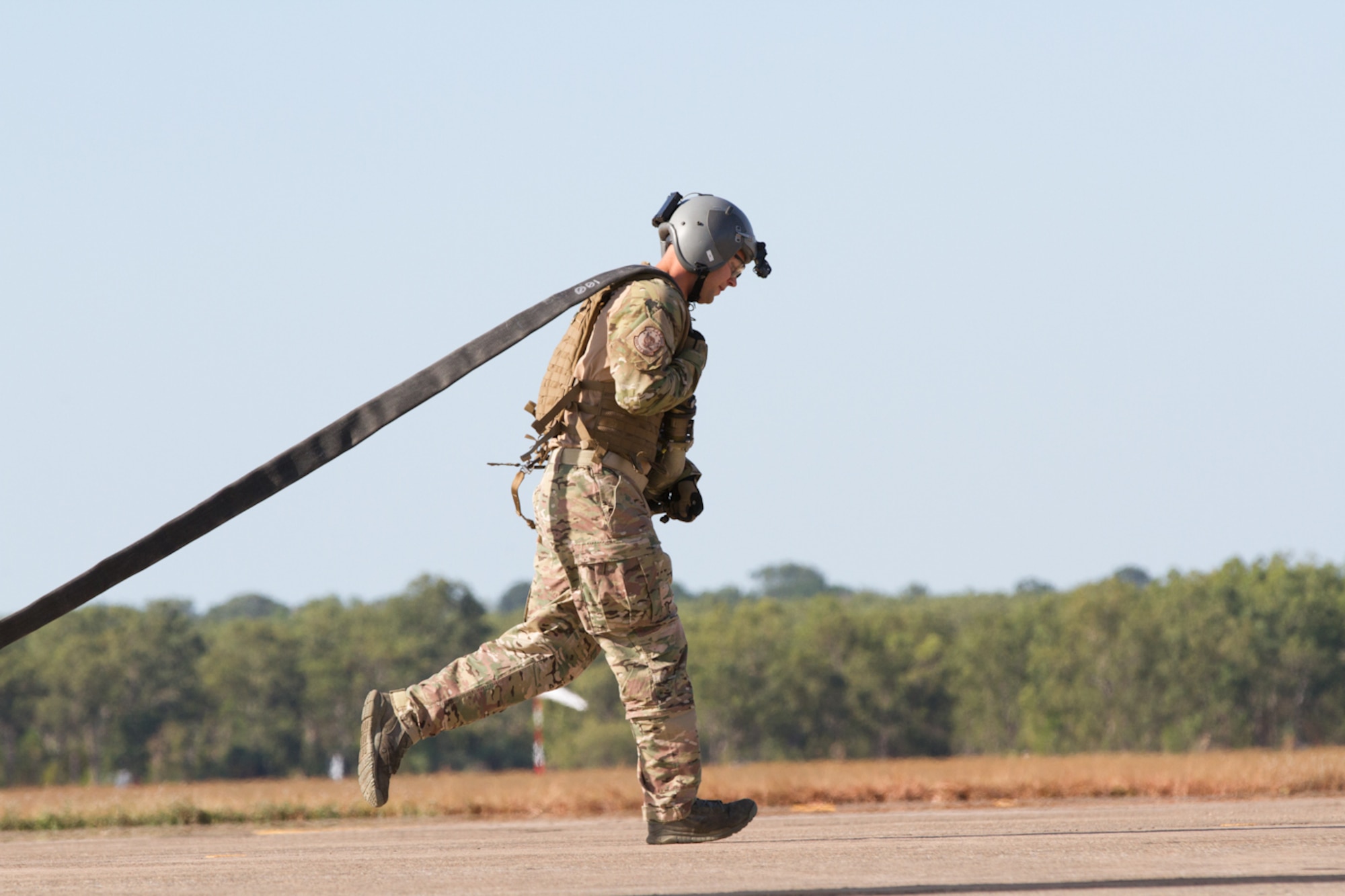 U.S. Air Force Airmen from the 18th Logistics Readiness Squadron from Kadena Air Base, Japan, partnered with the Australian Army during a refueling exercise at the Royal Australian Air Force Base Darwin, July 8, 2015, in Darwin, Australia during Talisman Sabre 2015. Talisman Sabre is a biennial exercise that provides an invaluable opportunity for nearly 30,000 U.S. and Australian defense forces to conduct operations in a combined, joint and interagency environment that will increase both countries’ ability to plan and execute a full range of operations from combat missions to humanitarian assistance efforts. (U.S. Army photo by Sgt. Steven Peterson/Released)