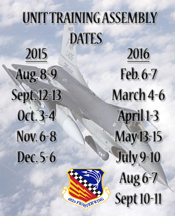 2015/2016 Unit Training Assembly Schedule