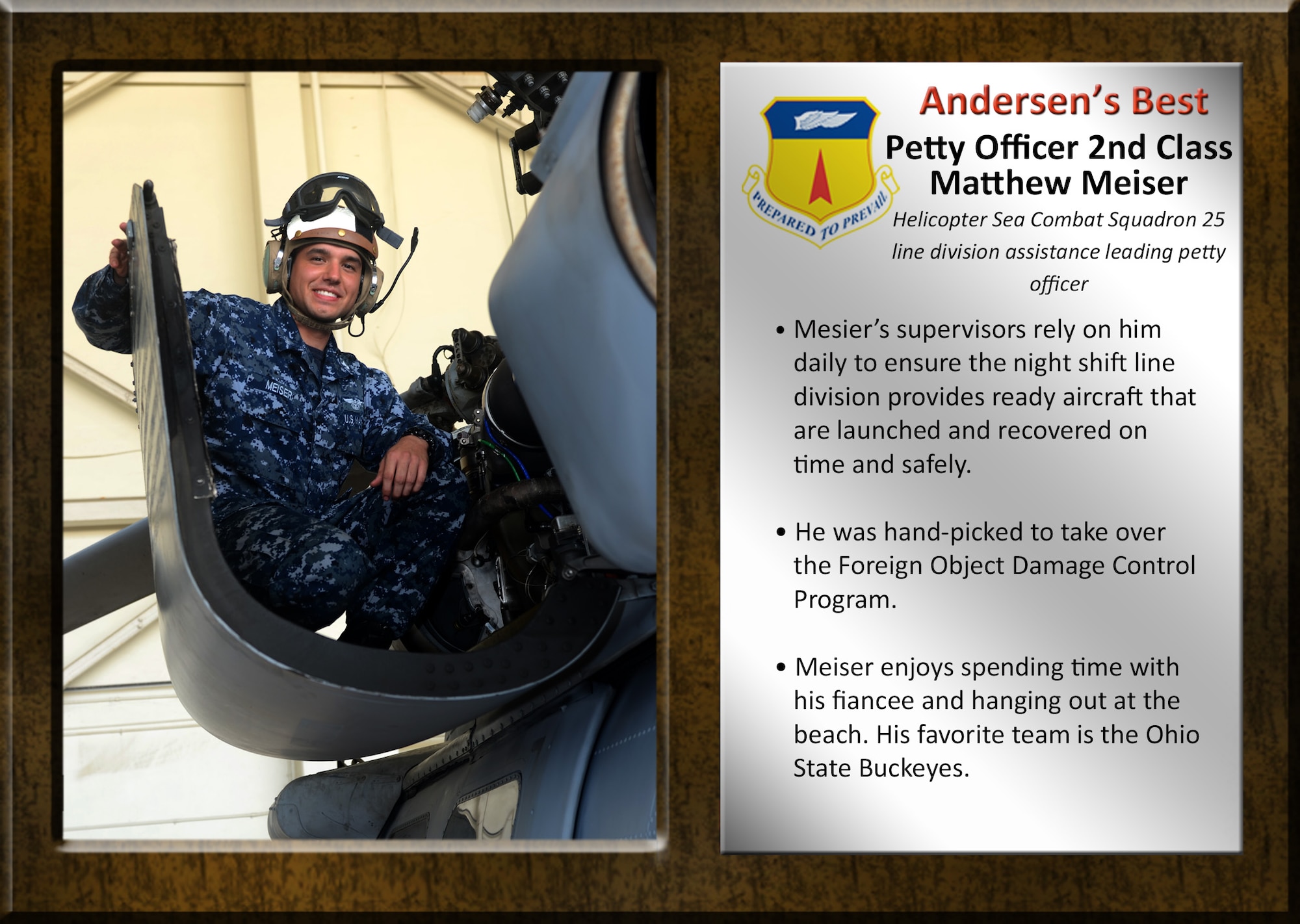 Team Andersen's Best: Petty Officer 2nd Class Matthew Meiser