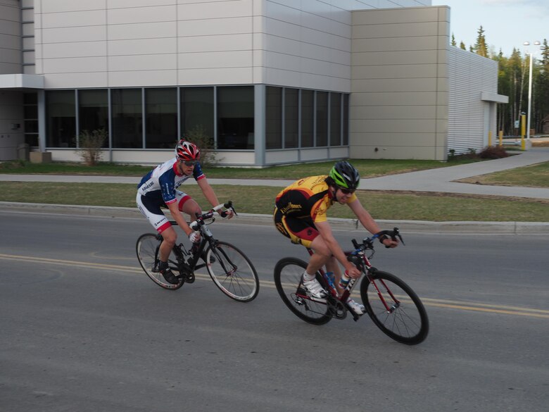 1st Lt. Marcus Farris’ (left), quality assurance representative in the USACE – Alaska District’s Construction Division, lifestyle consists of athletics and racing for groups such as the All-Army Triathlon and U.S. Military All-Endurance Sports teams as well as individually. Shown here, Farris participates in a local triathlon in Fairbanks, Alaska.