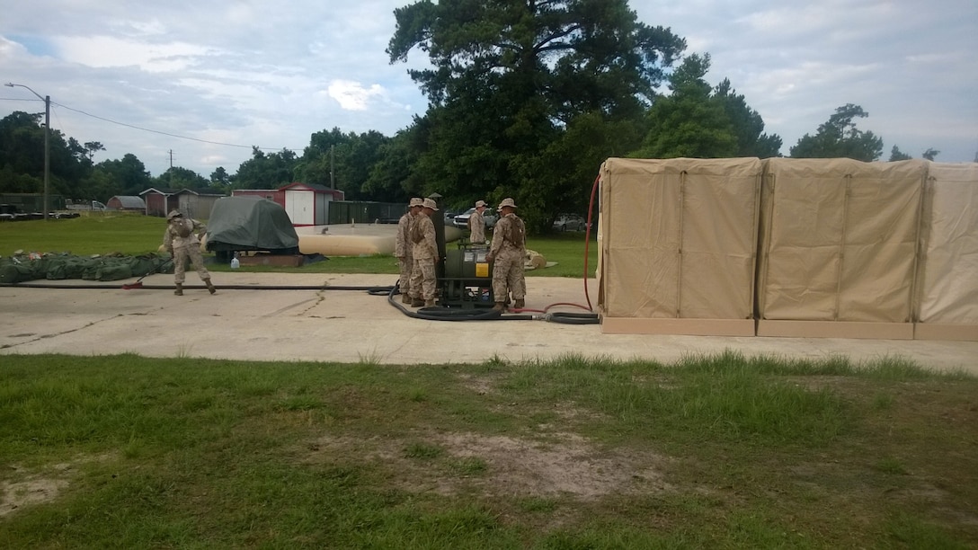 Marines from BWST 6-15 prepare for a field operation.