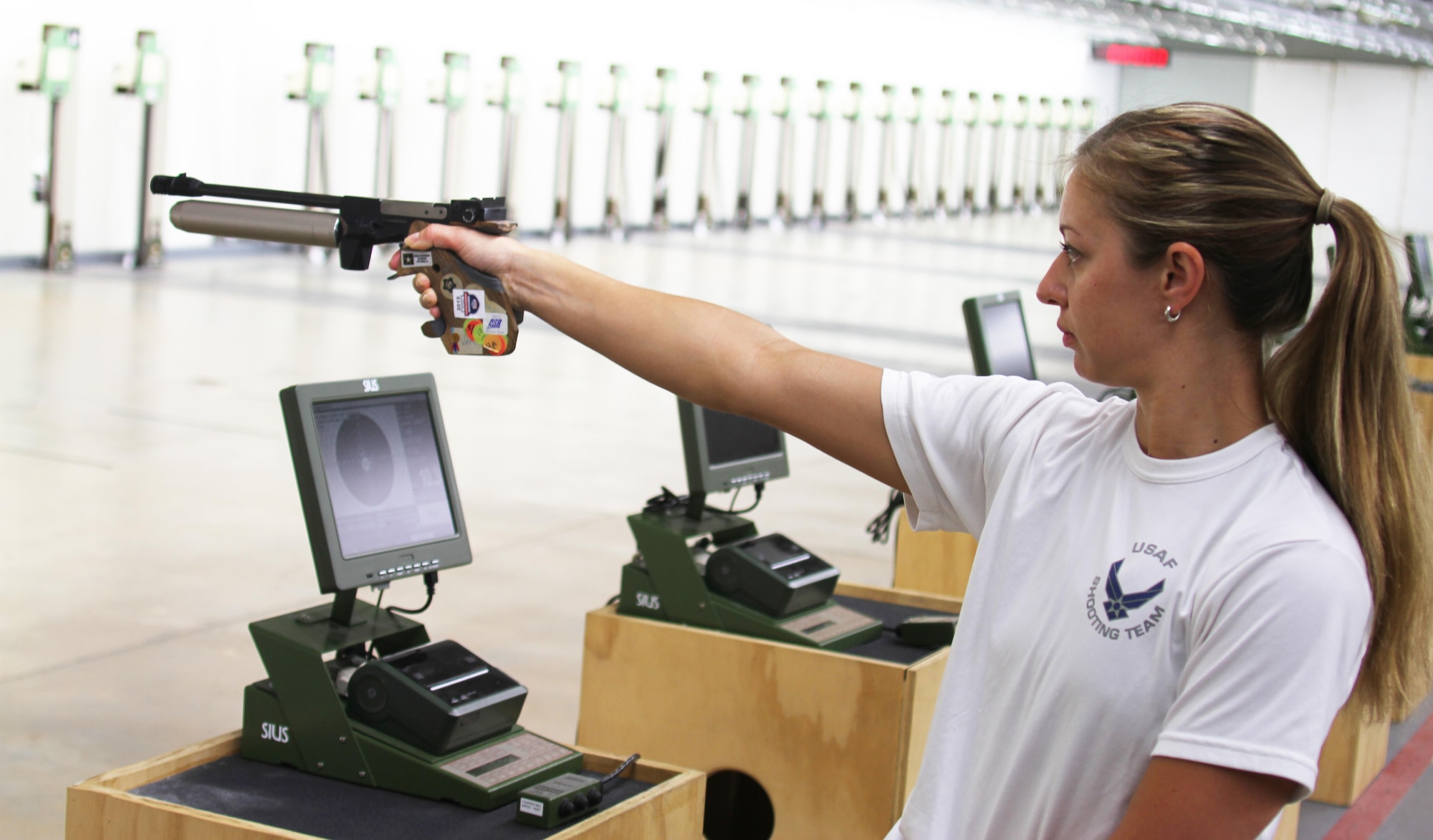 Capt. Caitlin Harris, an Individual Mobilization Augmentee and member of the Air Force International Shooting team, took first in her division at the 2015 Shooting National Championship, earning a pre-qualification to the 2016 U.S. Olympic Trials.