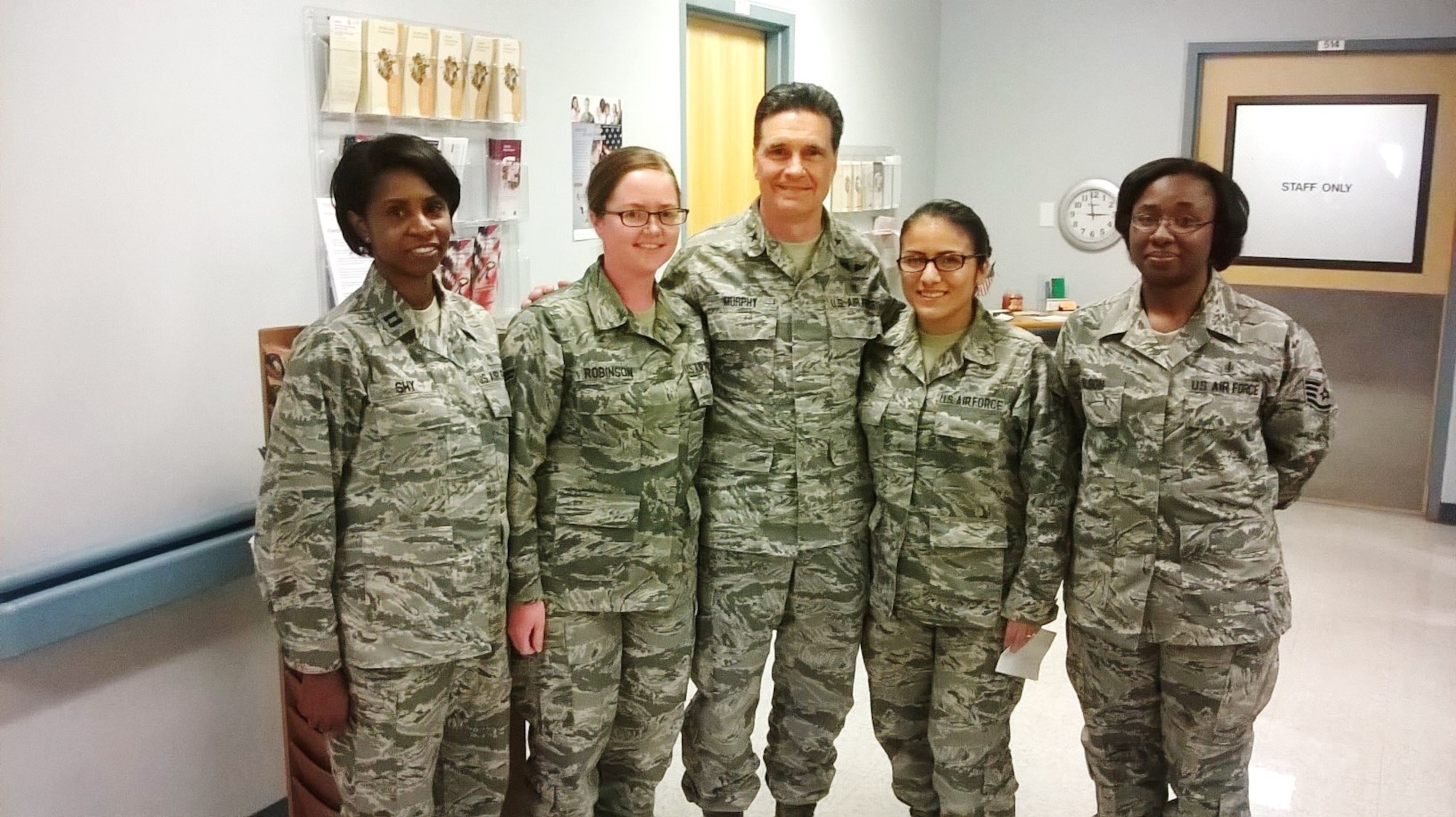 Command surgeon visits troops at Holloman AFB medical group.