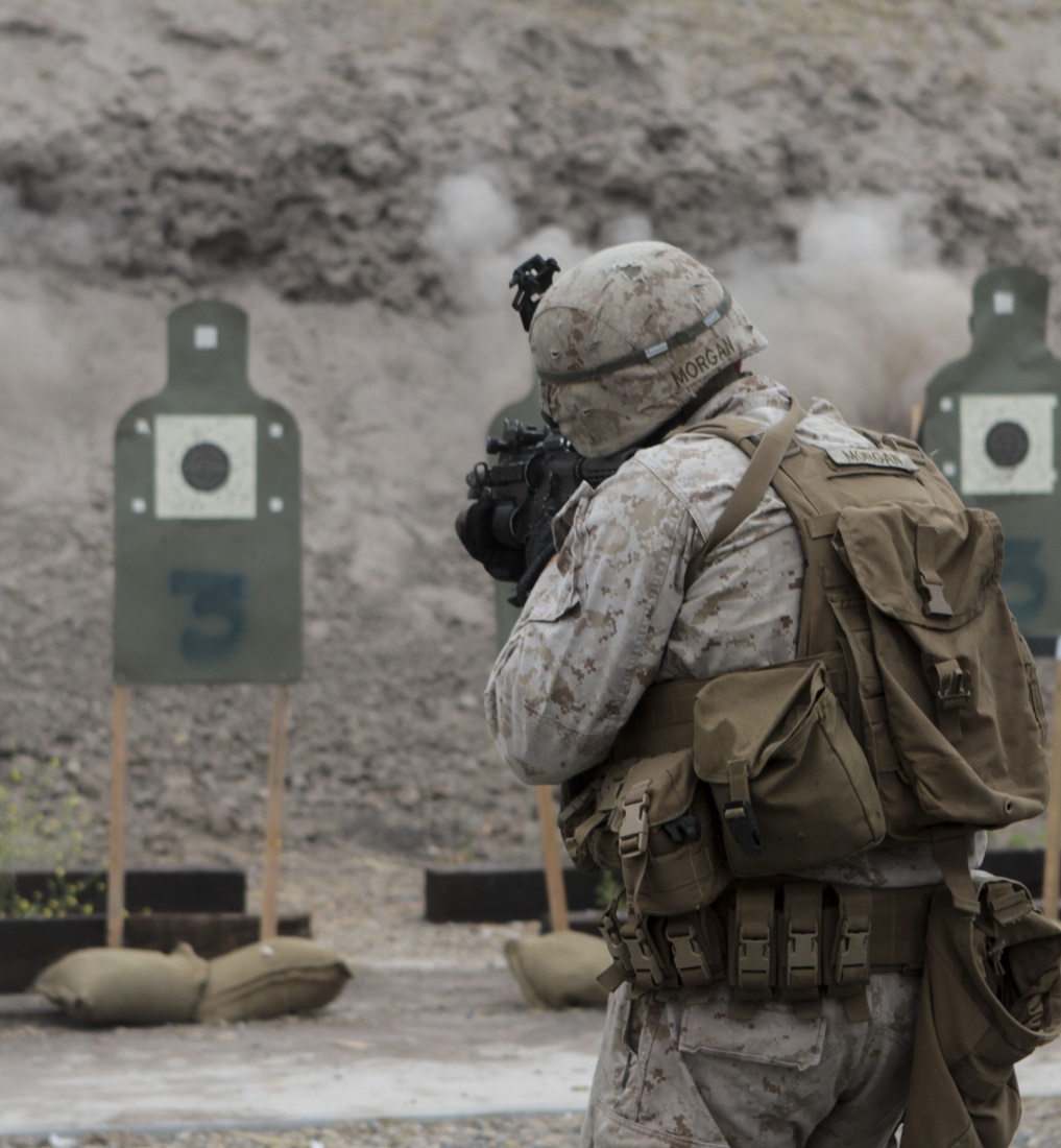 Corporal William Morgan, an anti-tank missileman with 2nd Battalion, 1st Marine Division, I Marine Expeditionary Force, sights in on his target during Special Operations Training Group’s Raid Leaders Course aboard Marine Corps Base Camp Pendleton, Calif., June 9, 2015. The two-week long course focuses on preparing Marines to conduct combat raids. (Photo by LCpl. Danielle Rodrigues/Released)