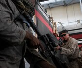 Marines with 2nd Battalion, 1st Marine Division, I Marine Expeditionary Force, practice dry run raids in a simulated combat town during Special Operations Training Group’s Raid Leaders Course aboard Marine Corps Base Camp Pendleton, Calif., June 10, 2015. The two-week long course focuses on preparing Marines to successfully conduct combat raids. (Photo by LCpl. Danielle Rodrigues/Released)