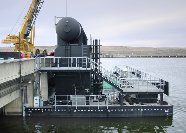 Ice Harbor Lock and Dam’s spillway weir was installed in spillbay number 1 during 2005. Initial testing occurred during spring 2006. Fish survival through Ice Harbor Dam is 95-96 percent.