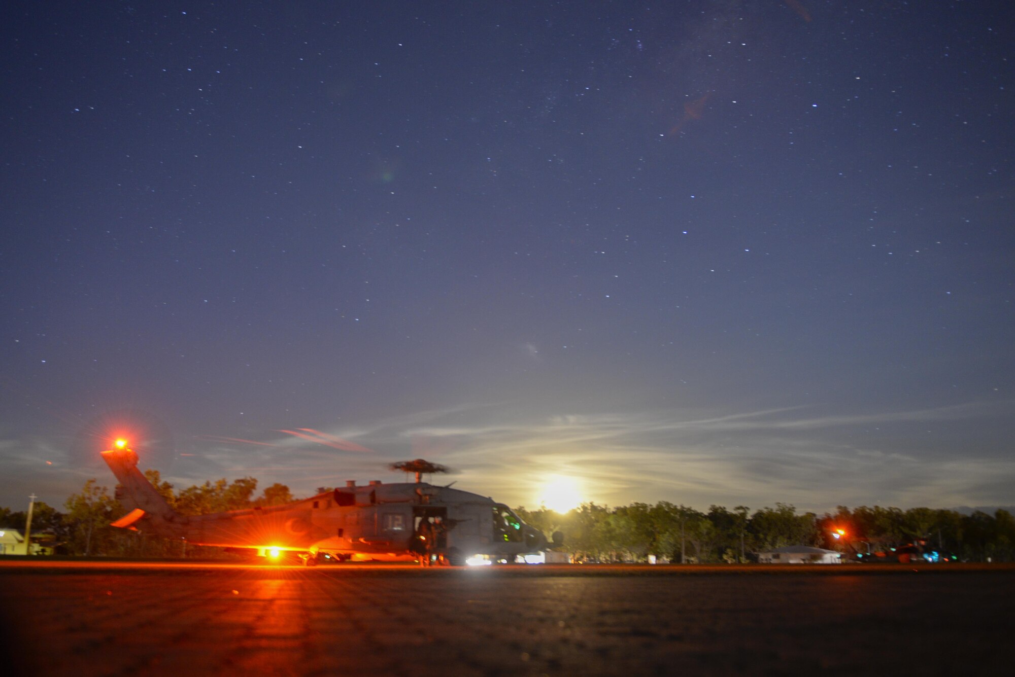A U.S. Navy HH-60H Seahawk from the 85th Helicopter Sea Combat Squadron prepares for takeoff during exercise Talisman Sabre in Northern Territory, Australia, July 3, 2015. Exercises such as Talisman Sabre 2015 provide realistic, relevant training which is necessary to maintain regional security, peace and stability. (U.S. Air Force photo by Senior Airman Stephen G. Eigel)