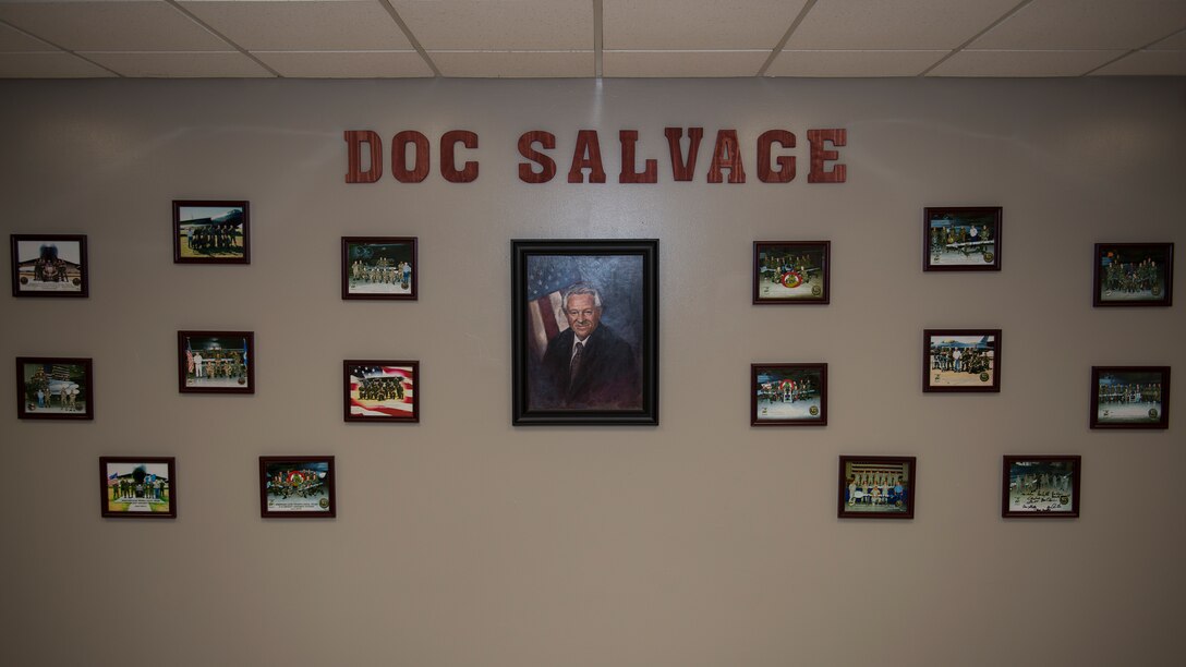 An aircraft armament-training classroom in the 363rd Training Squadron at Sheppard Air Force Base, Texas, was dedicated to Kent “Doc” Salvage, July 14, 2015. Salvage worked for more than 20 years with the Air Force which included both his active duty and civilian service. (U.S. Air Force photo by Senior Airman Kyle Gese/Released)