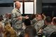 U.S. Air Force Chief Master Sgt. James W. Hotaling, Command Chief Master Sgt. of the Air National Guard speaks to the members of the Florida Air National Guard as a guest speaker for the Airman Development Course at the 125th Fighter Wing in Jacksonville Fla. on July 10, 2015. Chief Hotaling presented a section titled “Senior Enlisted Leaders’ Perspective” in which he spoke about ‘renewing our commitment to the profession of arms’, ‘health of the force’ and ‘recognizing/embracing our accomplishments’. (U.S. Air Force photo by Staff Sgt. Troy Anderson // RELEASED)