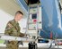 U.S.  Army Staff Sgt. John Stefanik prepares to perform a pre-flight check on a C-37 Gulfstream July 16, 2015 on Joint Base Andrews, Md. The check includes various critical systems such as hydraulics, flight controls and electronics. (U.S. Air Force photo by Senior Airman Preston Webb/RELEASED)