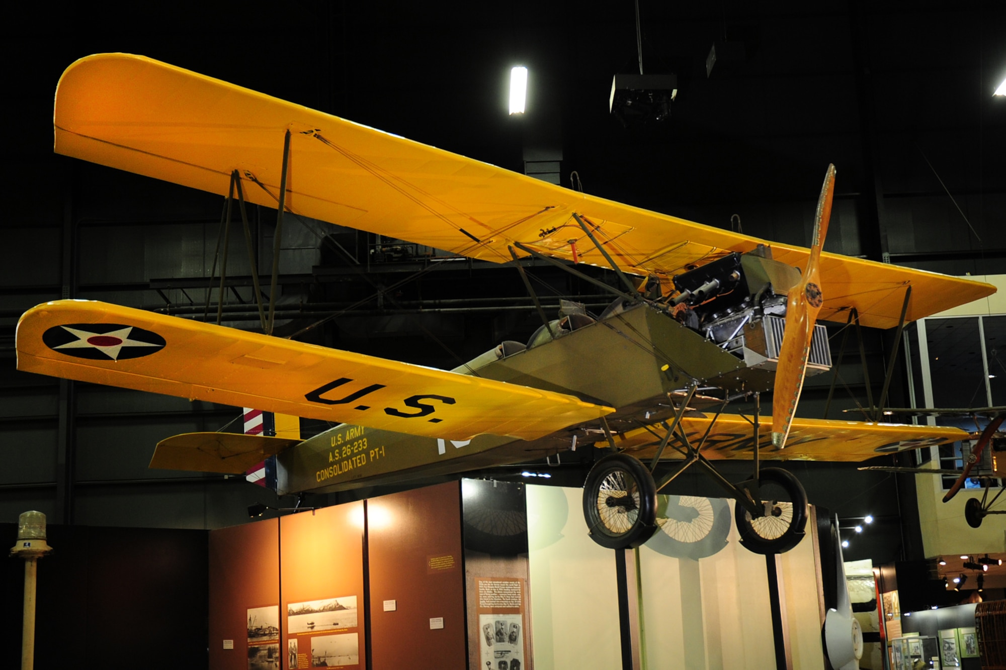 DAYTON, Ohio -- Consolidated PT-1 Trusty in the Early Years Gallery at the National Museum of the United States Air Force. (U.S. Air Force photo)