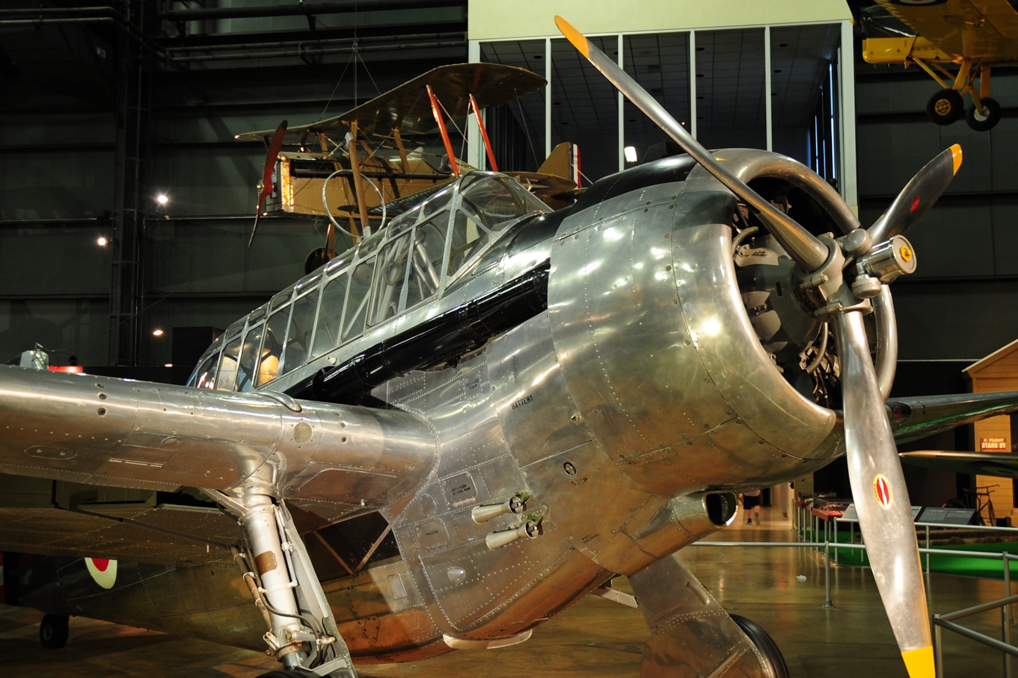 DAYTON, Ohio -- North American O-47B in the Early Years Gallery at the National Museum of the United States Air Force. (U.S. Air Force photo)