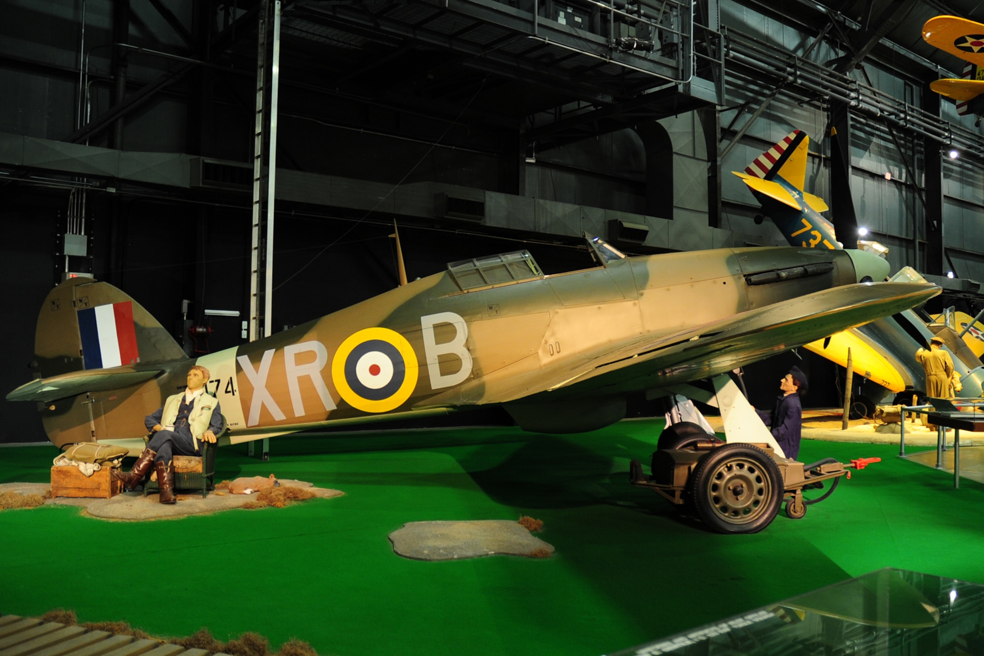 DAYTON, Ohio -- Hawker Hurricane diorama in the Early Years Gallery at the National Museum of the United States Air Force. (U.S. Air Force photo)