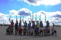 Starbase Kelly students were enthusiastic before launching their model rockets at Joint Base San Antonio-Lackland, Texas on July 17, 2015. All 20 students were successful in launching their rockets. The program falls under the Department of Defense and is under the sponsorship of the 433rd Airlift Wing.  (U.S. Air Force photo/Tech. Sgt. Carlos J. Trevino)