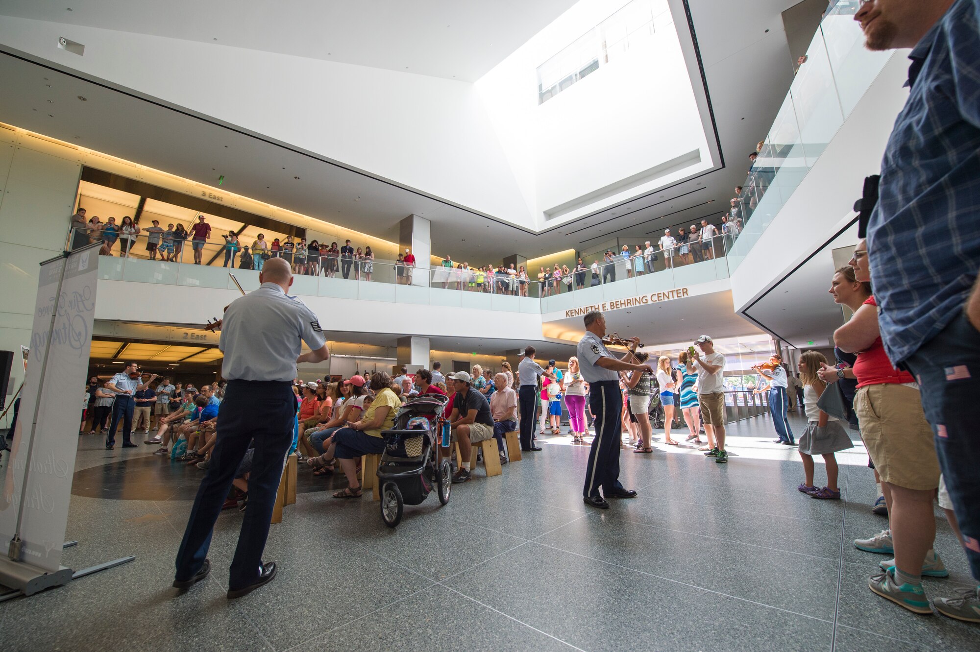 The U.S. Air Force Band’s Strolling Strings performs at the National Museum of American History in Washington, D.C., July 16, 2015. The Strolling Strings performance was part of the museum’s Star-Spangled American Music Series. (U.S. Air Force photo/Airman 1st Class Ryan J. Sonnier)