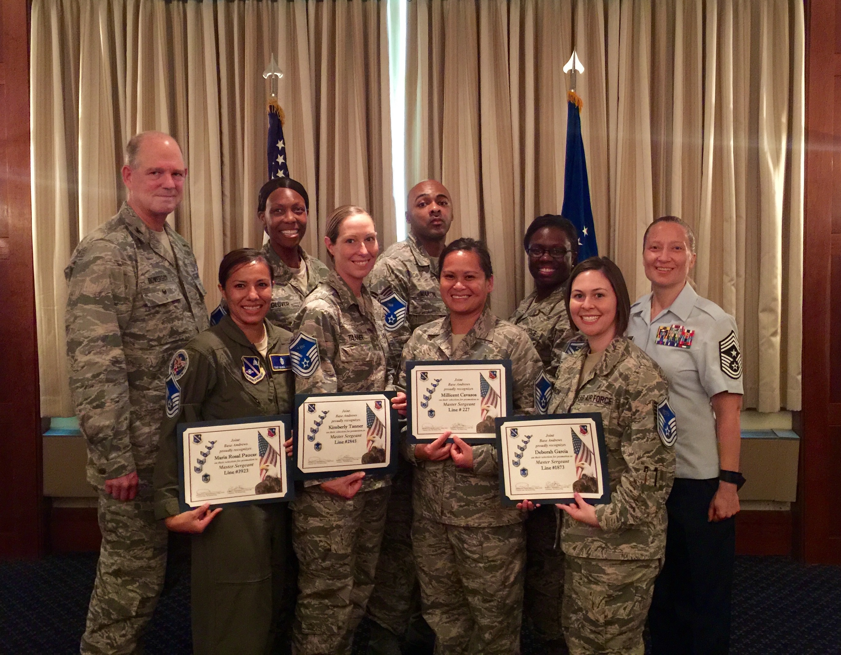 Master Sgt. Selectees