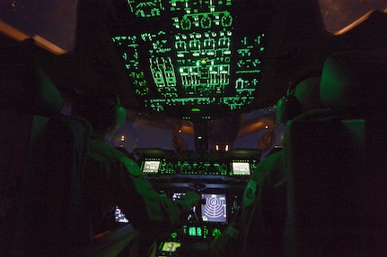 U.S. Air Force Maj. Dana Dailey 446 Airlift Wing, McChord Air Force Base, Wash. pilots a C-17 Globemaster III into position to conduct aerial refueling with a KC-10 Extender during an airdrop mission with U.S. Army Soldiers from 3rd Battalion, 509 infantry Brigade in support of Exercise Talisman Sabre July 7, 2015, over the Pacific Ocean. Exercise Talisman Sabre is a U.S. Pacific Command (PACOM)- sponsored exercise that trains PACOM forces in a high-end, mid-intensity warfighting scenario involving a Combined Task Force (CTF). PACOM forces and Australian Defense Forces (ADF) will establish, constitute, command and control a Combined Task Force (CTF-660) of U.S. and Australian forces that will enable assessment of the primary training audiences in order to exercise combined operational warfighting in the Pacific theater. (U.S. Air Force photo by Tech. Sgt. Jason Robertson/Released)